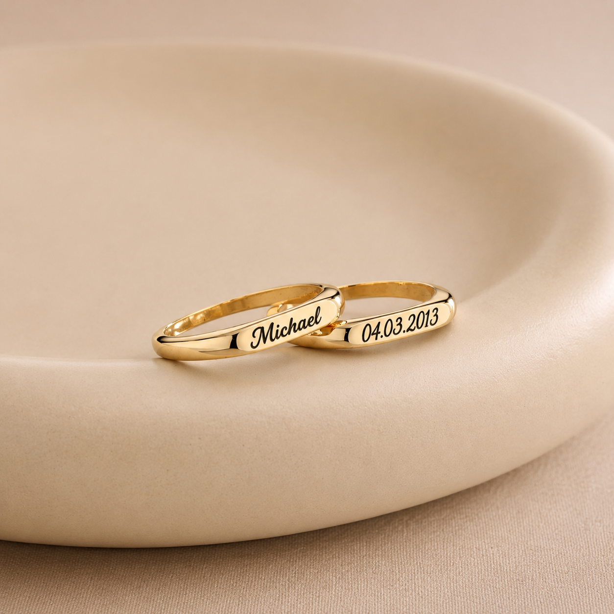 Engraved Name Ring