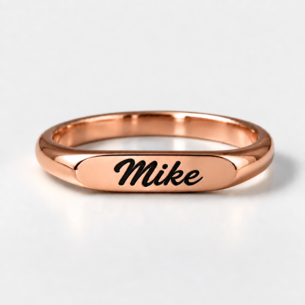 Stackable Engraved Name Ring