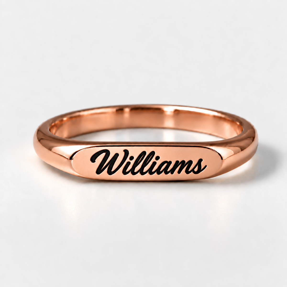 Engraved Maiden Name Ring