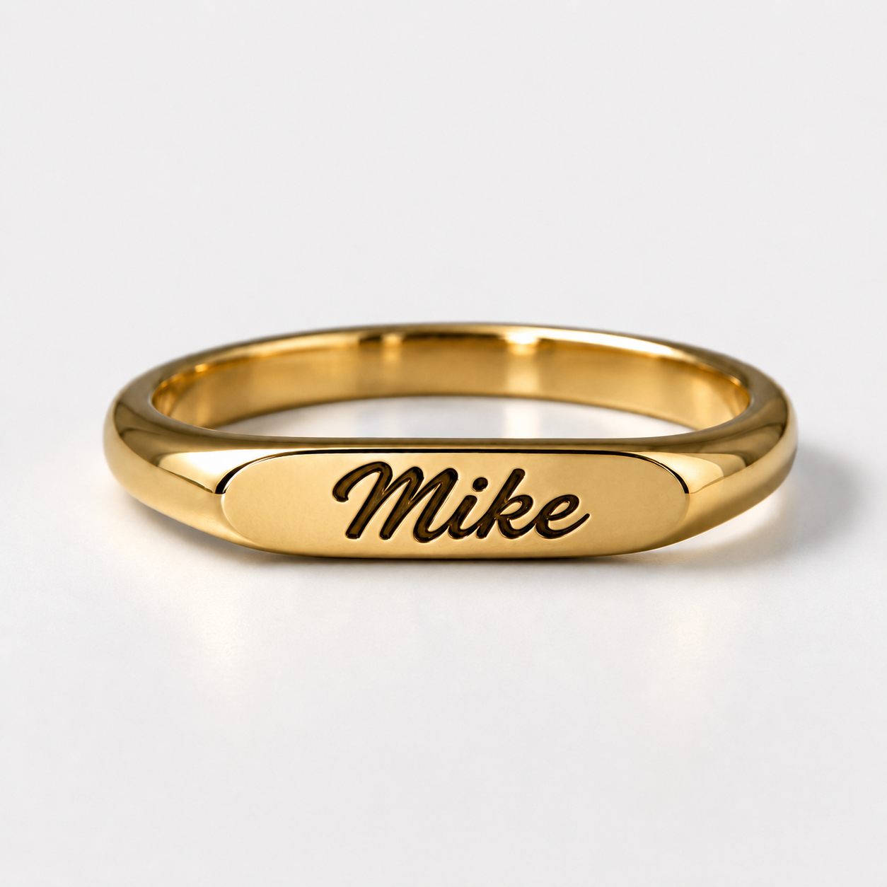 Stackable Engraved Name Ring