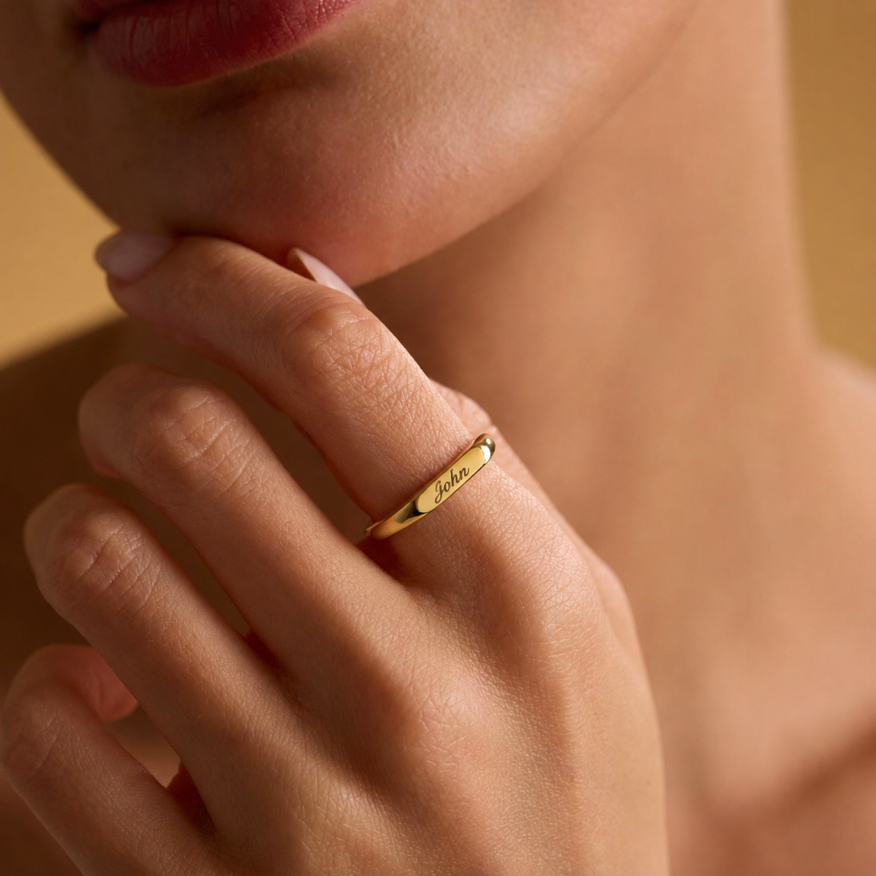 Engraved Name Ring
