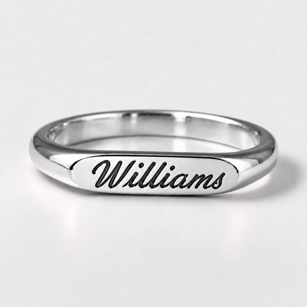 Stackable Engraved Name Ring