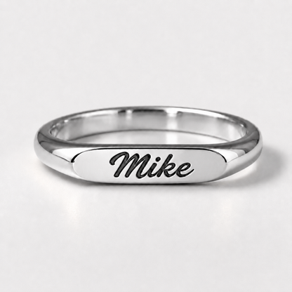 Engraved Name Ring